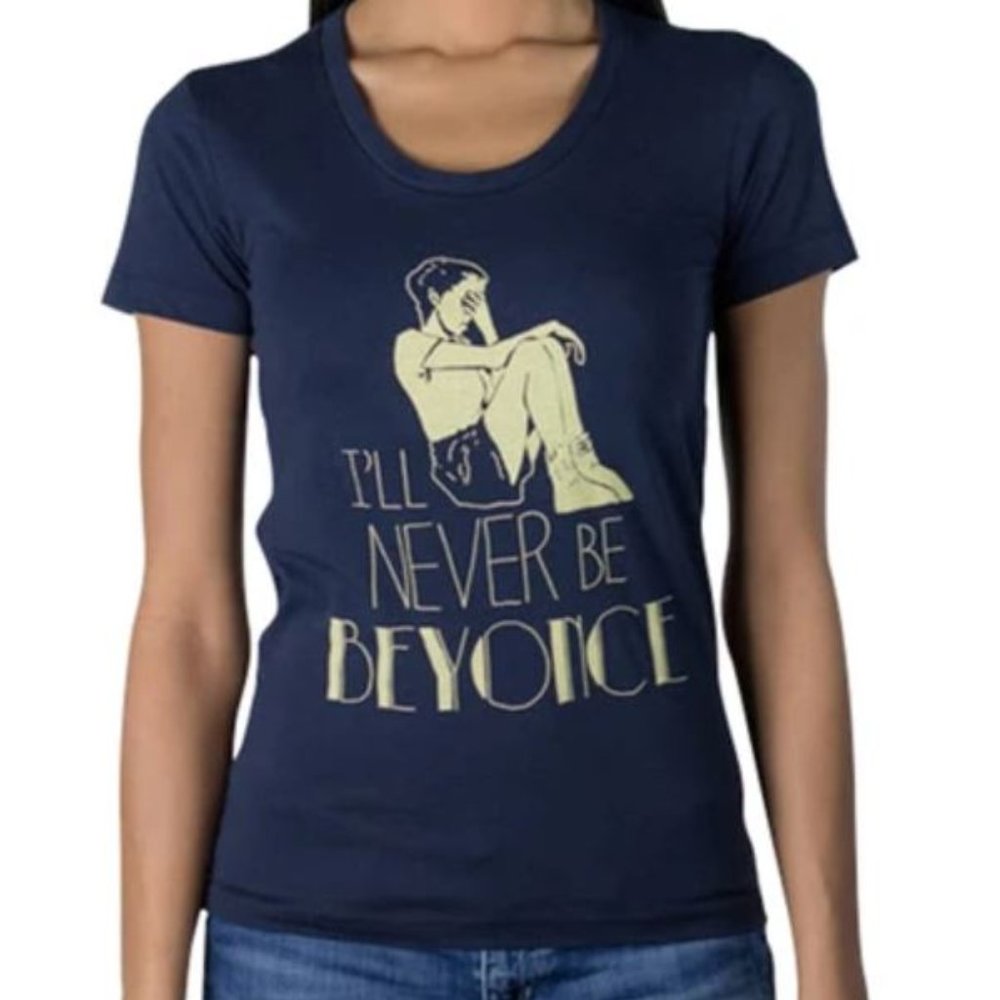 NWT Choke Navy I'll Never Be Beyonce T-shirt XL